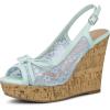 imageAllegra K Womens Lace Platform Wedges Wedge Heel SandalsLight Blue