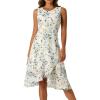 Beige-blue Floral