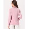 imageAllegra K Office Blouse for Womens Point Collar V Neck Button Down Mesh Sleeve Work ShirtPink