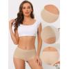 imageAllegra K Womens Boyshorts Underwear Unlined Invisible Mid Rise Stretch Solid PantiesBeige