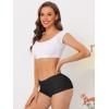 imageAllegra K Womens Boyshorts Underwear Unlined Invisible Mid Rise Stretch Solid PantiesBlack