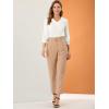 imageAllegra K Womens Casual Dressy Office Blouses 34 Sleeve V Neck Satin ShirtWhite