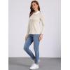 imageAllegra K Womens Contrast Collar Long Sleeves Peter Pan Collar Striped Blouse TopApricot
