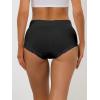 imageAllegra K Womens Cotton Underwear HighRise Lace Trim Tummy Control Full Coverage BriefBlack