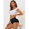 imageAllegra K Womens Elastic HighWaisted Brief Breathable No Show Hipster UnderwearBlack