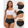 imageAllegra K Womens Elastic HighWaisted Brief Breathable No Show Hipster UnderwearBlack