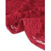 imageAllegra K Womens Floral Lace Top Turtleneck Puff Long Sleeve See Through Sheer BlouseDark Red