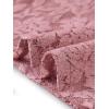 imageAllegra K Womens Floral Lace Top Turtleneck Puff Long Sleeve See Through Sheer BlouseGrey Pink