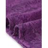 imageAllegra K Womens Floral Lace Top Turtleneck Puff Long Sleeve See Through Sheer BlousePurple