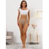 imageAllegra K Womens HiCut Ribbed High Waist Tummy Control Underwear Available in Plus SizeCamel