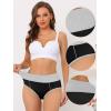 imageAllegra K Womens High Waist Tummy Control ColorBlock Brief Available in Plus SizeBlack