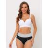 imageAllegra K Womens High Waist Tummy Control ColorBlock Brief Available in Plus SizeBlack