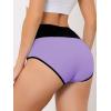 imageAllegra K Womens High Waist Tummy Control ColorBlock Brief Available in Plus SizeBright Purple