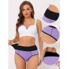 imageAllegra K Womens High Waist Tummy Control ColorBlock Brief Available in Plus SizeBright Purple