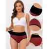 imageAllegra K Womens High Waist Tummy Control ColorBlock Brief Available in Plus SizeBurgundy