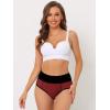 imageAllegra K Womens High Waist Tummy Control ColorBlock Brief Available in Plus SizeBurgundy