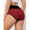 imageAllegra K Womens High Waist Tummy Control ColorBlock Brief Available in Plus SizeBurgundy