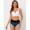 imageAllegra K Womens High Waist Tummy Control ColorBlock Brief Available in Plus SizeDark Blue