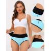imageAllegra K Womens High Waist Tummy Control ColorBlock Brief Available in Plus SizeLight Blue