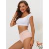 imageAllegra K Womens High Waist Underwear Tummy Control Comfortable Lace Trim Ribbed PantiesBeige Pink