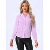 imageAllegra K Womens Metallic Patterned Blouse V Neck Long Sleeve Gilding Sparkly Dots Star TopLight Purple