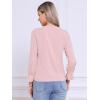 imageAllegra K Womens Ruffle Blouse for Business Work Elegant V Neck Long Sleeve Casual Dressy TopPink