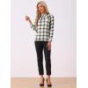 imageAllegra K Womens Tie Front Tops Long Sleeve Dressy Elegant Bow Neck ShirtBeige Black