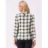 imageAllegra K Womens Tie Front Tops Long Sleeve Dressy Elegant Bow Neck ShirtBeige Black