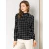 imageAllegra K Womens Tie Front Tops Long Sleeve Dressy Elegant Bow Neck ShirtBlack