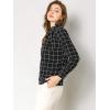 imageAllegra K Womens Tie Front Tops Long Sleeve Dressy Elegant Bow Neck ShirtBlack