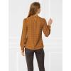 imageAllegra K Womens Tie Front Tops Long Sleeve Dressy Elegant Bow Neck ShirtBrown