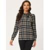 imageAllegra K Womens Tie Front Tops Long Sleeve Dressy Elegant Bow Neck ShirtBrown Black