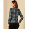 imageAllegra K Womens Tie Front Tops Long Sleeve Dressy Elegant Bow Neck ShirtDark Green