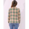 imageAllegra K Womens Tie Front Tops Long Sleeve Dressy Elegant Bow Neck ShirtKhaki Green