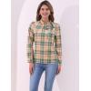 imageAllegra K Womens Tie Front Tops Long Sleeve Dressy Elegant Bow Neck ShirtKhaki Green