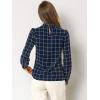 imageAllegra K Womens Tie Front Tops Long Sleeve Dressy Elegant Bow Neck ShirtNavy Blue