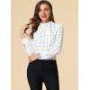 imageAllegra K Womens Tie Front Tops Long Sleeve Dressy Elegant Bow Neck ShirtWhite
