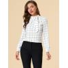 imageAllegra K Womens Tie Front Tops Long Sleeve Dressy Elegant Bow Neck ShirtWhite
