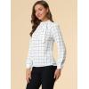 imageAllegra K Womens Tie Front Tops Long Sleeve Dressy Elegant Bow Neck ShirtWhite