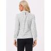 imageAllegra K Womens Tie Front Tops Long Sleeve Dressy Elegant Bow Neck ShirtWhite Black