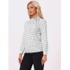 imageAllegra K Womens Tie Front Tops Long Sleeve Dressy Elegant Bow Neck ShirtWhite Black