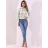 imageAllegra K Womens Tie Front Tops Long Sleeve Dressy Elegant Bow Neck ShirtWhite Yellow Green