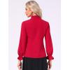 imageAllegra K Womens Victorian Blouse Vintage Ruffled Long Sleeve Button Up Gothic Shirt TopDark Red