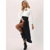 imageAllegra K Womens Victorian Blouse Vintage Ruffled Long Sleeve Button Up Gothic Shirt TopWhite