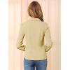 imageAllegra K Womens Vintage Bow Tie Neck Peter Pan Collar Blouse Preppy Chiffon Button Up ShirtApricot