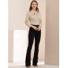 imageAllegra K Womens Vintage Bow Tie Neck Peter Pan Collar Blouse Preppy Chiffon Button Up ShirtBeige