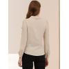imageAllegra K Womens Vintage Bow Tie Neck Peter Pan Collar Blouse Preppy Chiffon Button Up ShirtBeige