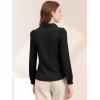 imageAllegra K Womens Vintage Bow Tie Neck Peter Pan Collar Blouse Preppy Chiffon Button Up ShirtBlack