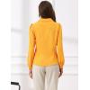 imageAllegra K Womens Vintage Bow Tie Neck Peter Pan Collar Blouse Preppy Chiffon Button Up ShirtBright Yellow