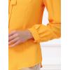 imageAllegra K Womens Vintage Bow Tie Neck Peter Pan Collar Blouse Preppy Chiffon Button Up ShirtBright Yellow